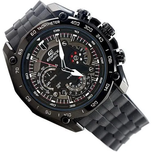 Casio EF-550PB-1AV Tachymeter Rubber Chronograph Sports Watch