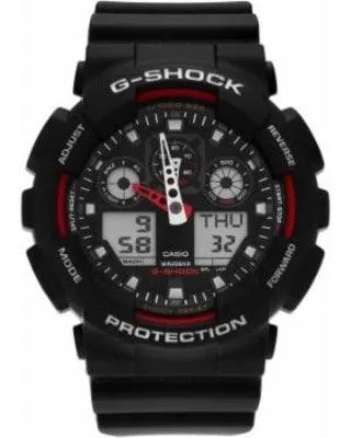Casio GA100-1A4 G-Shock Black Analog Digital Dial Resin Strap Watch