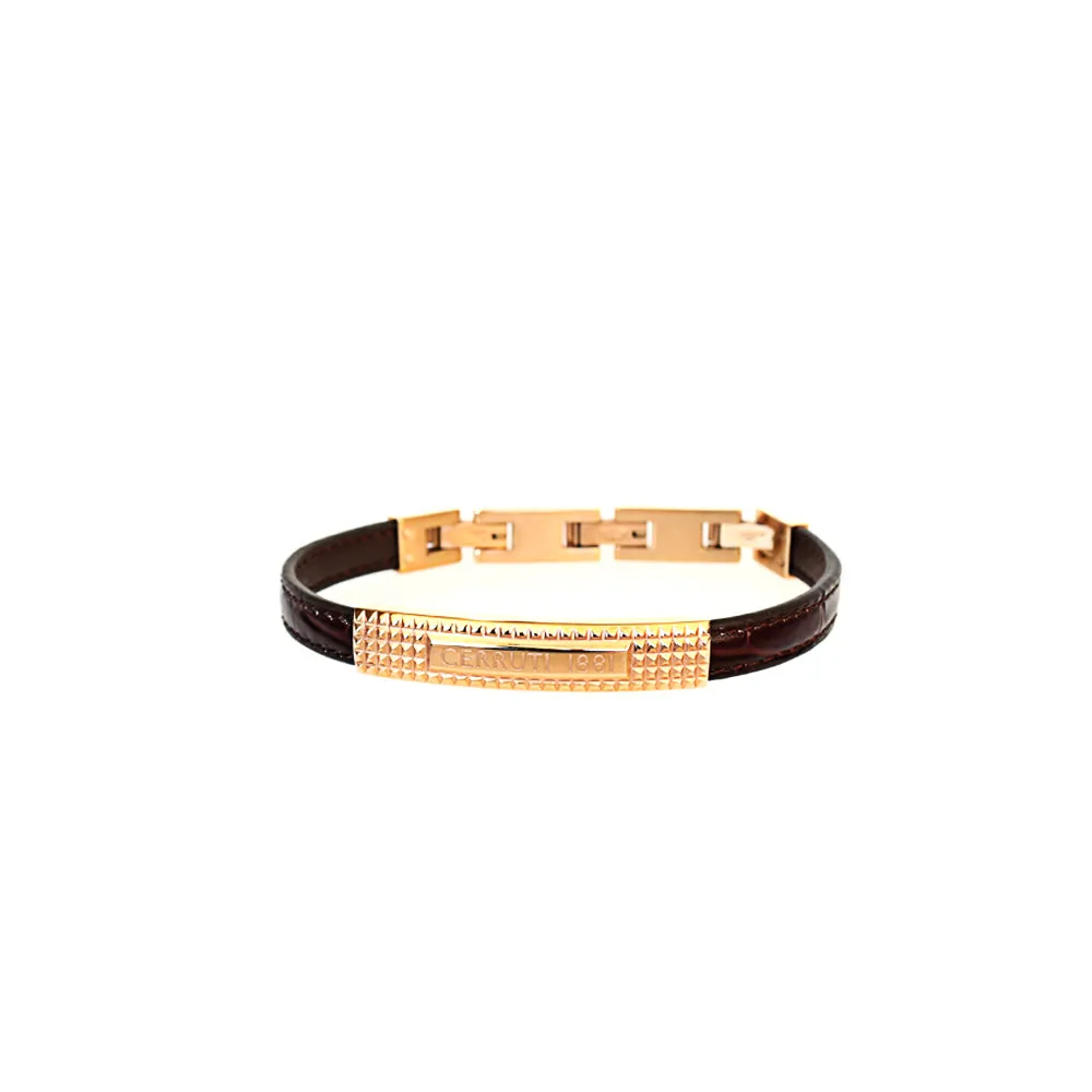 Cerruti Men's Bracelet Rose Gold Polish