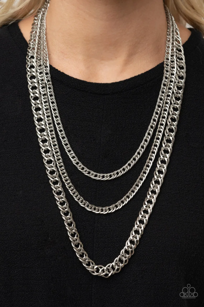 Chain of Champions Silver Paparazzi Necklace