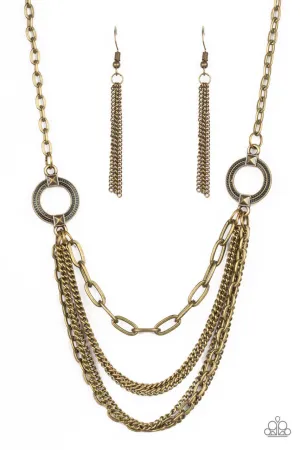CHAINS of Command Brass Paparazzi Necklace