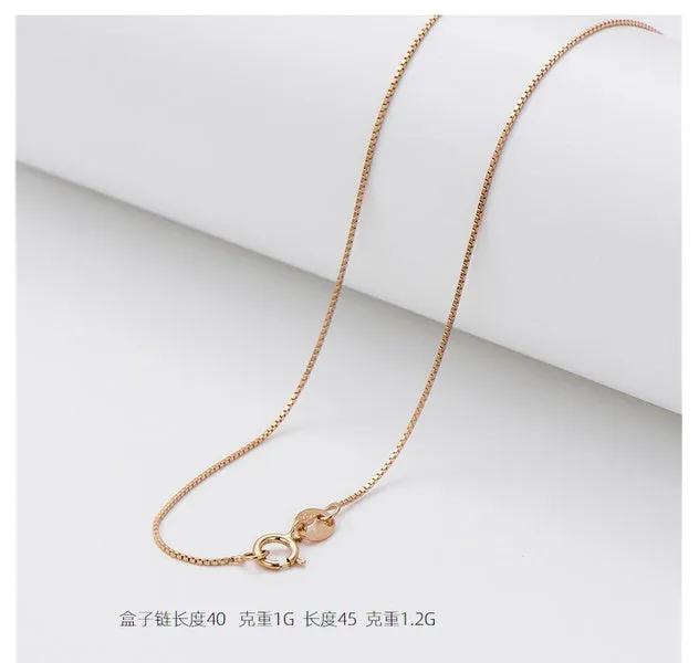 Children's Chains:  18k Rose Gold over Sterling Silver 40cm Chains