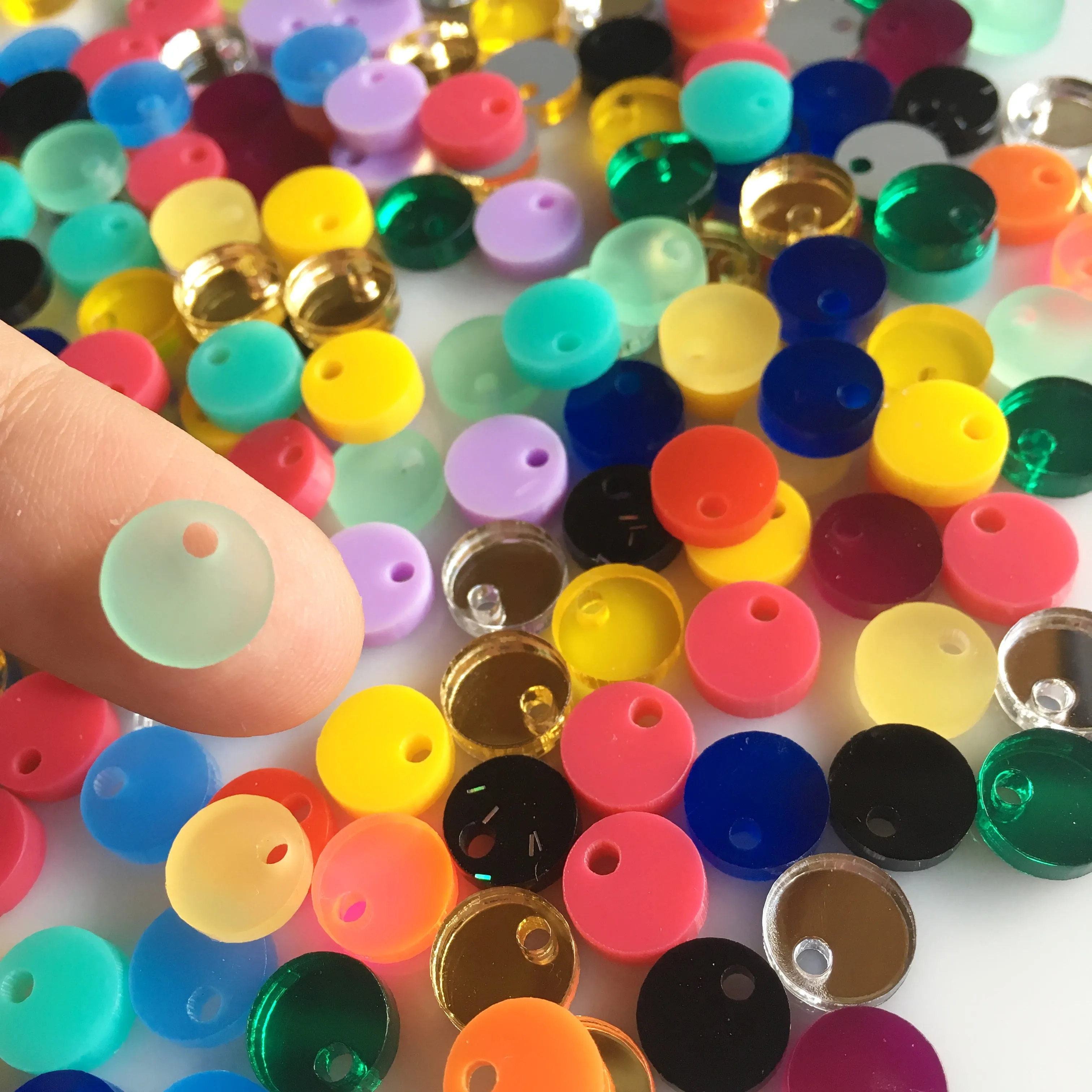 Circle charms / 50 Pieces, 10mm