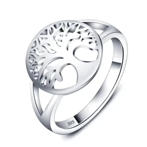 Classic Tree of Life Ring - 925 Sterling Silver Metal - Women Fashion Accessories - Mother’s Day Gifts