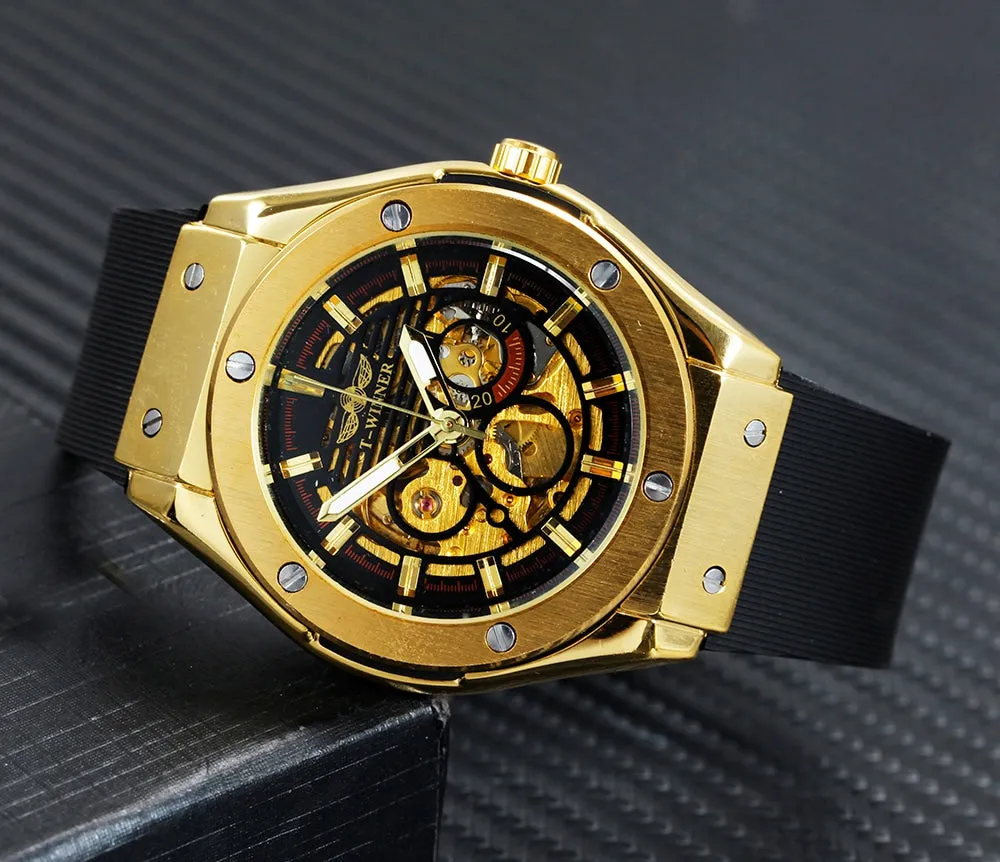Classy Mechanical Watches for Men with Exposed Skeleton Dial