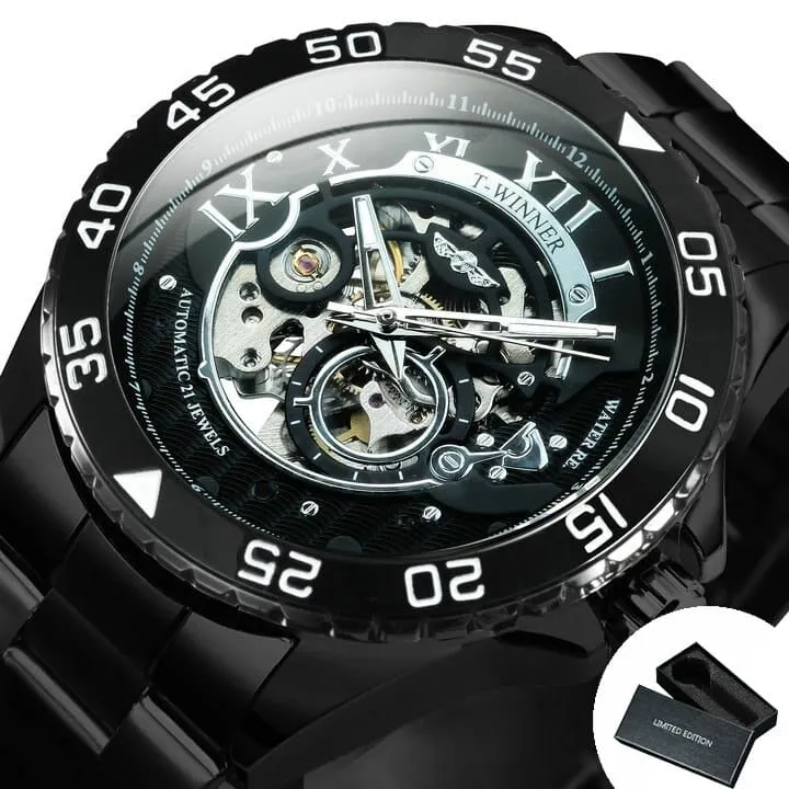 Classy Mechanical Watches for Men with Exposed Skeleton Dial