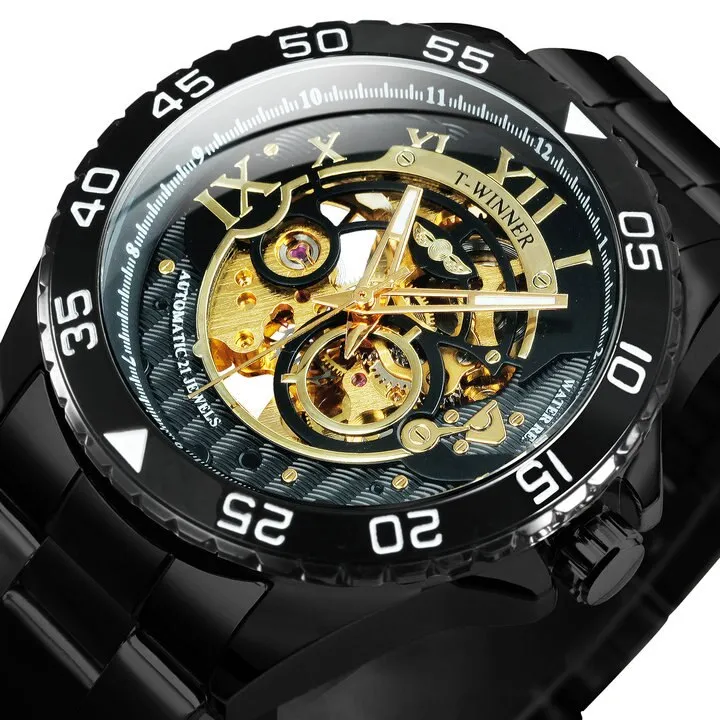 Classy Mechanical Watches for Men with Exposed Skeleton Dial