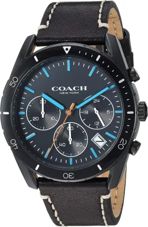 Coach Thompson Black Chronograph Leather Strap Men's Watch 14602412