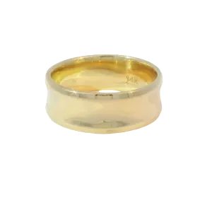 Concave Wide Gold Band