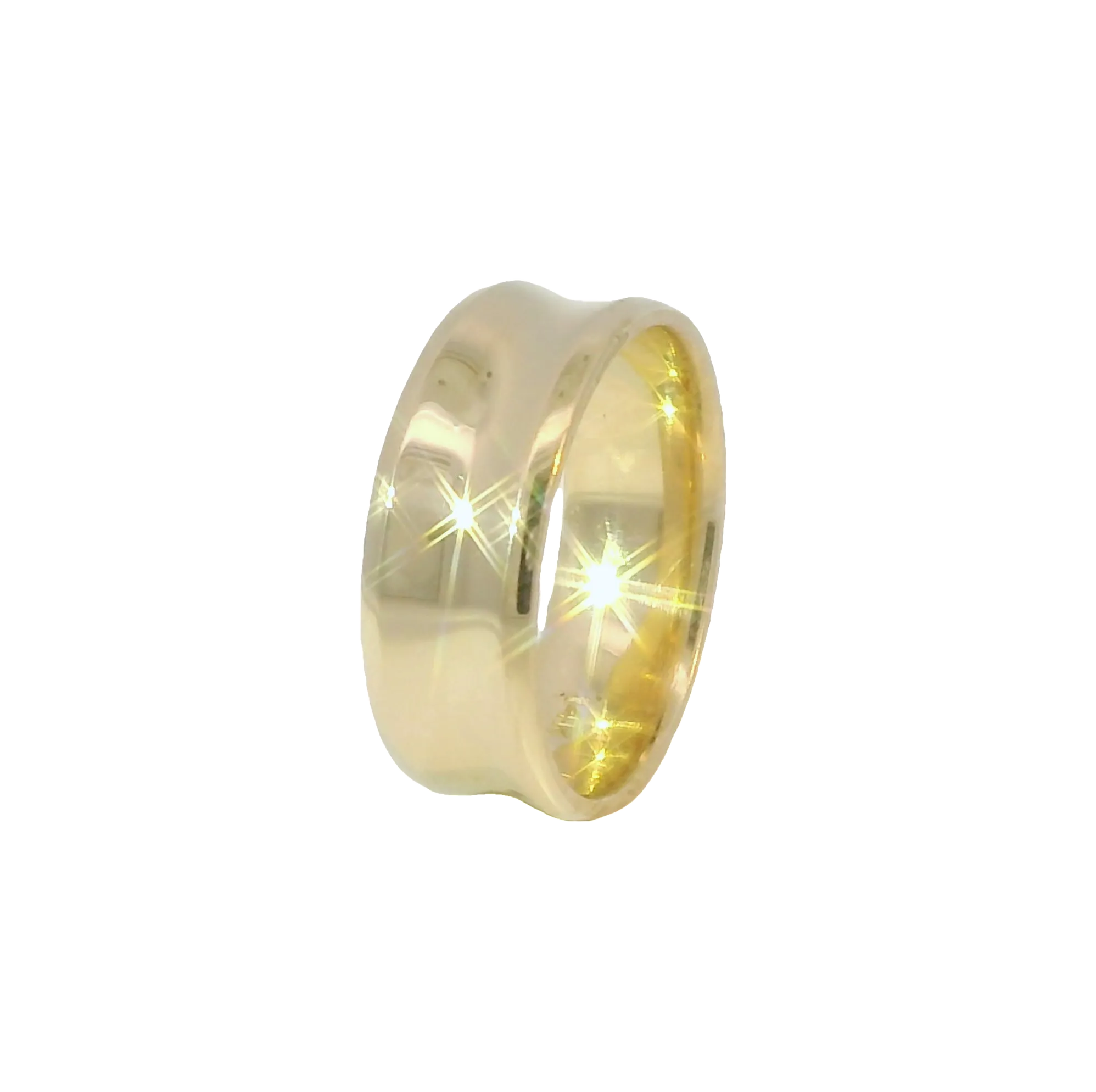 Concave Wide Gold Band