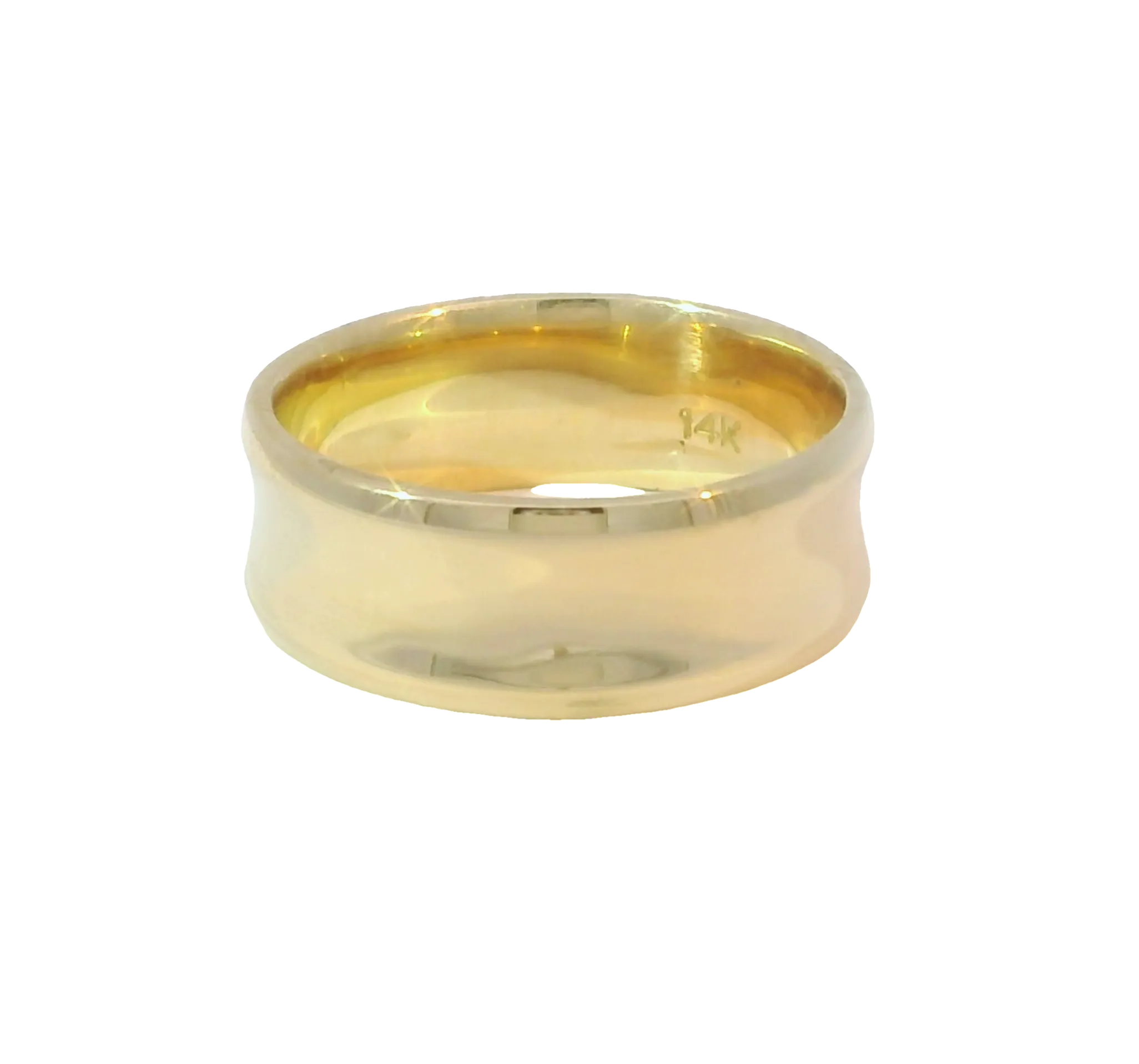 Concave Wide Gold Band