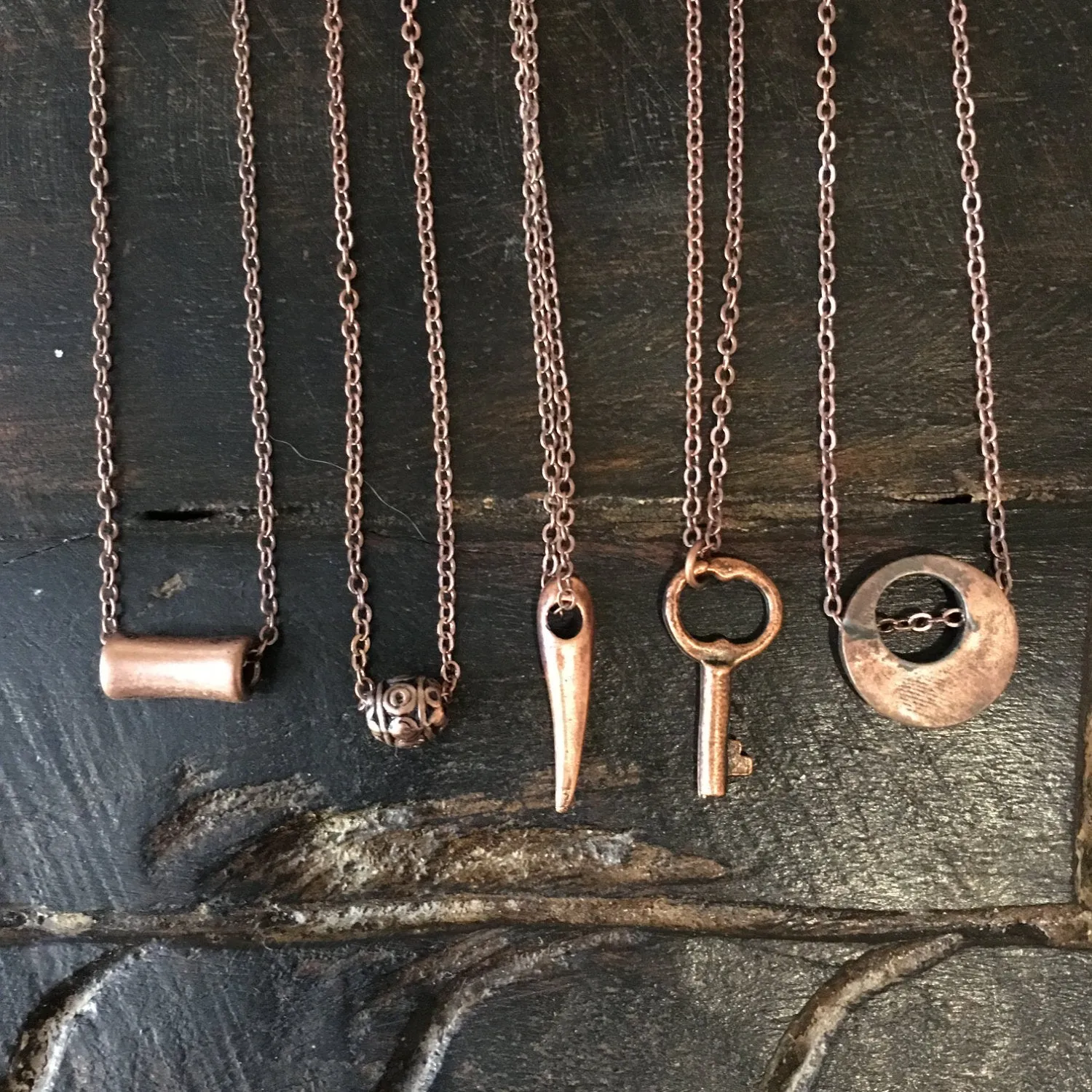 Copper Charm Necklace - Desert Shine