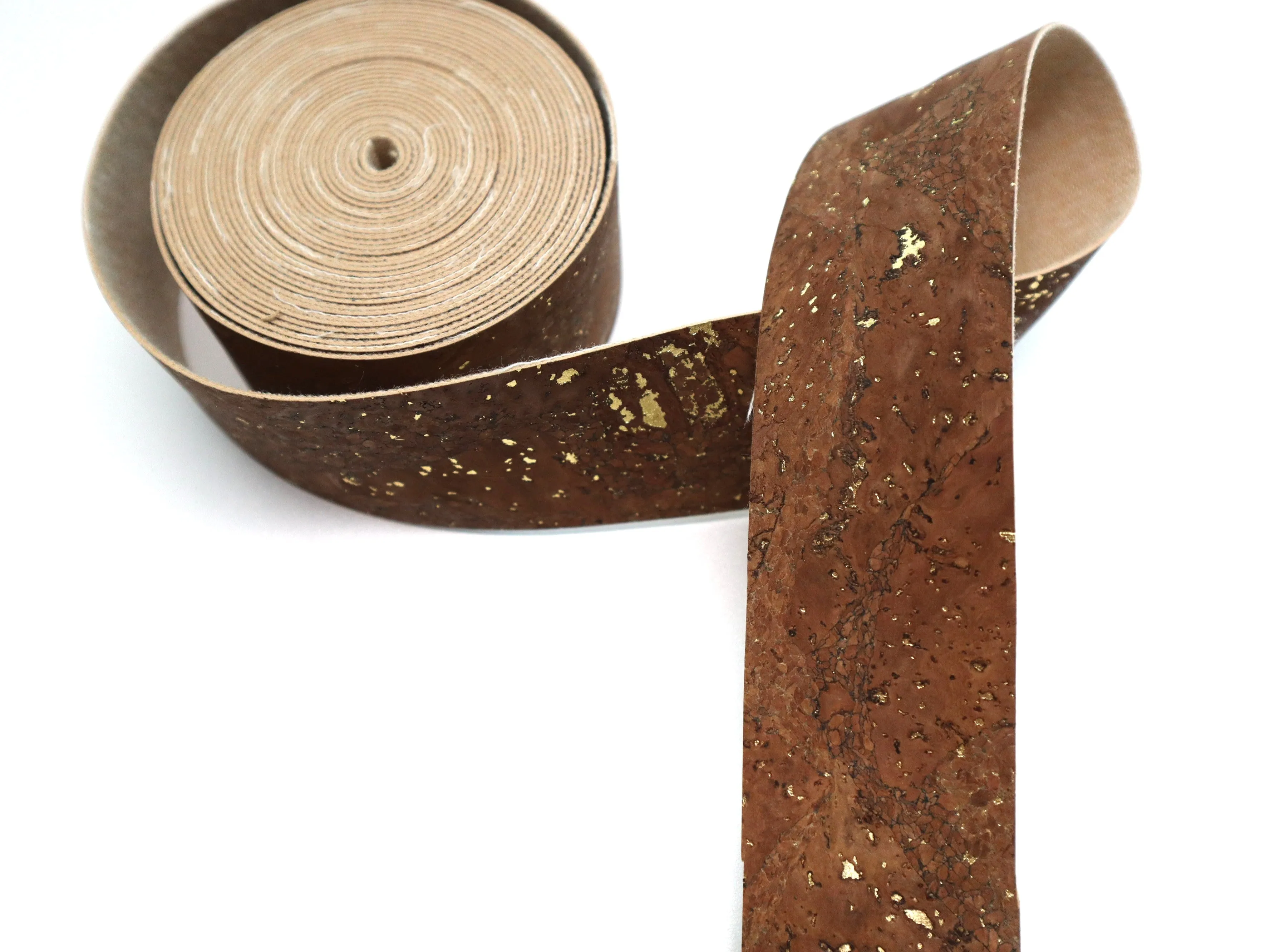Cork Ribbon By the Yard  - Golden Chestnut