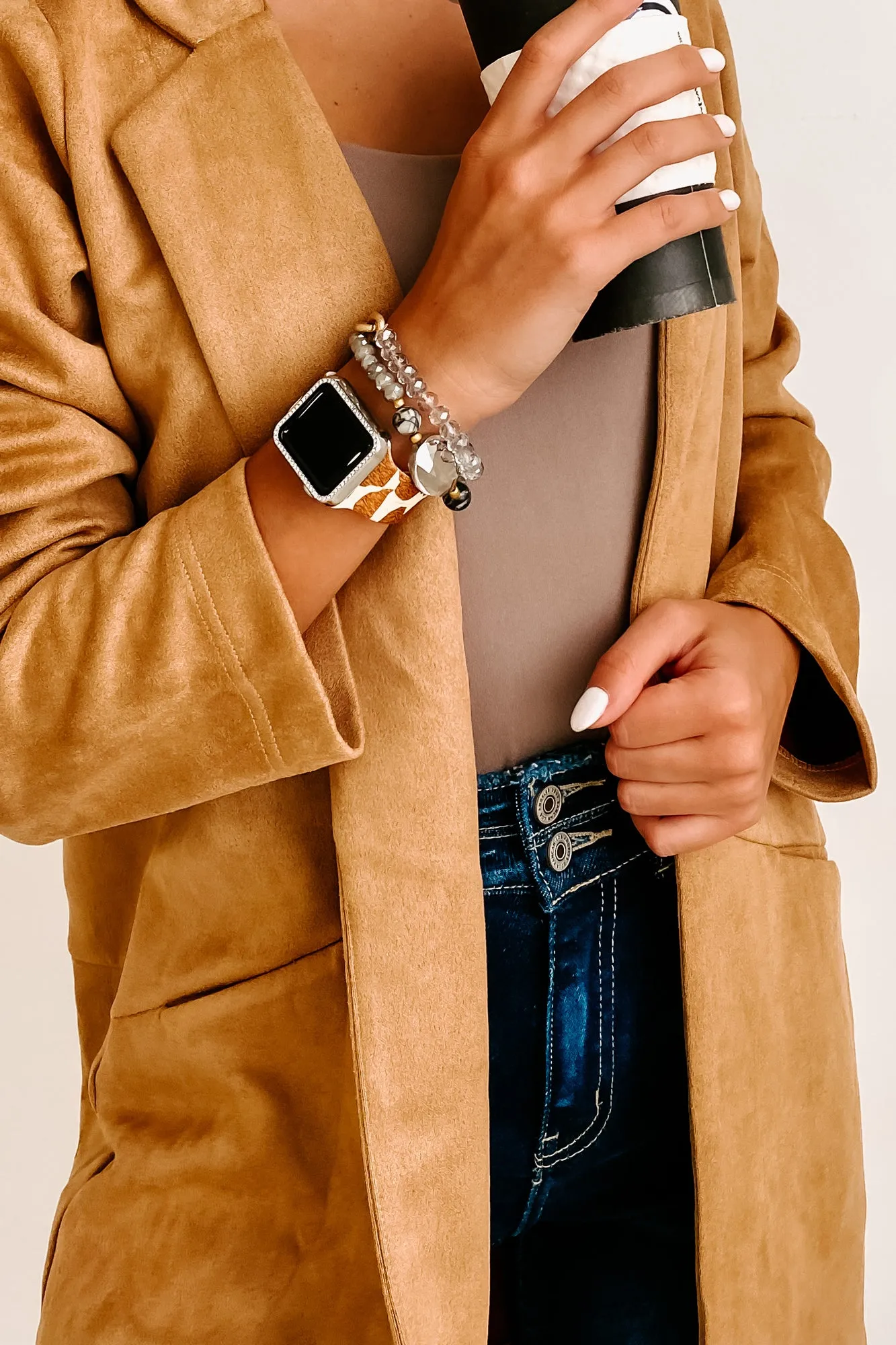 Cow Print Silicone Apple Watch Band (Brown Cow)