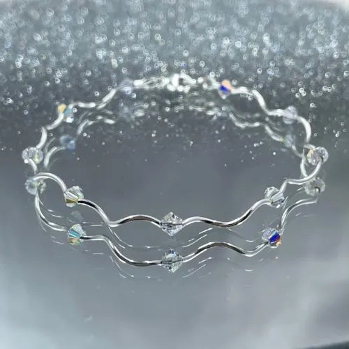 Crystal Aurora Borealis Curve Bracelet