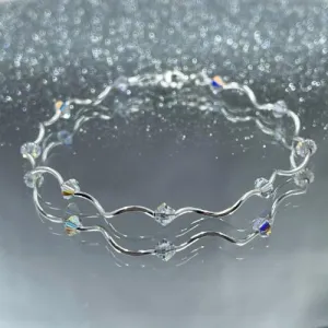 Crystal Aurora Borealis Curve Bracelet