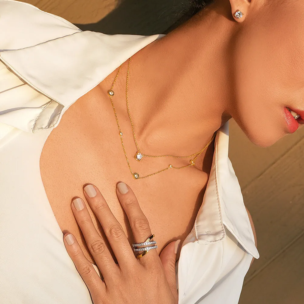 Cubic Zirconia Pendant Necklace
