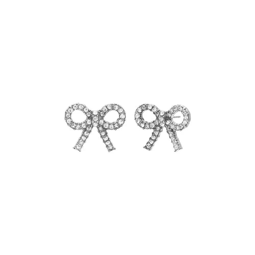 CZ Bow Tie Stud Earring