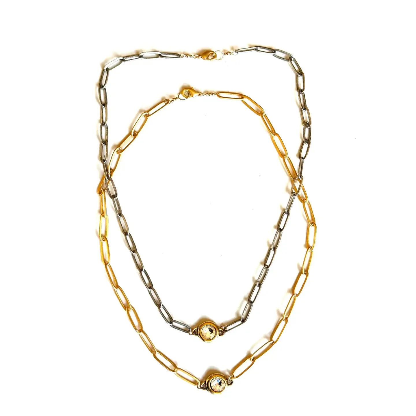 Dainty Crystal Link Necklaces