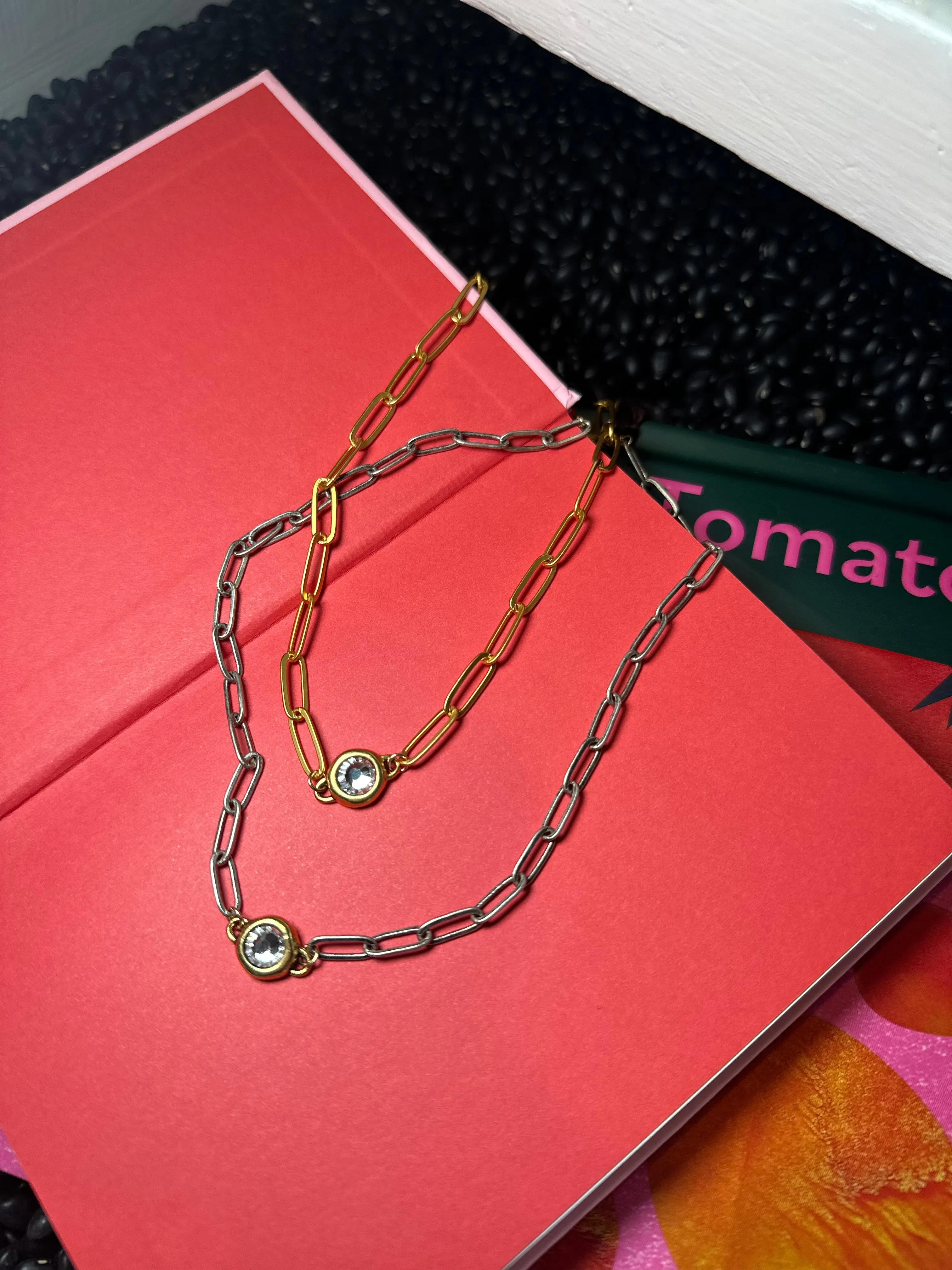 Dainty Crystal Link Necklaces