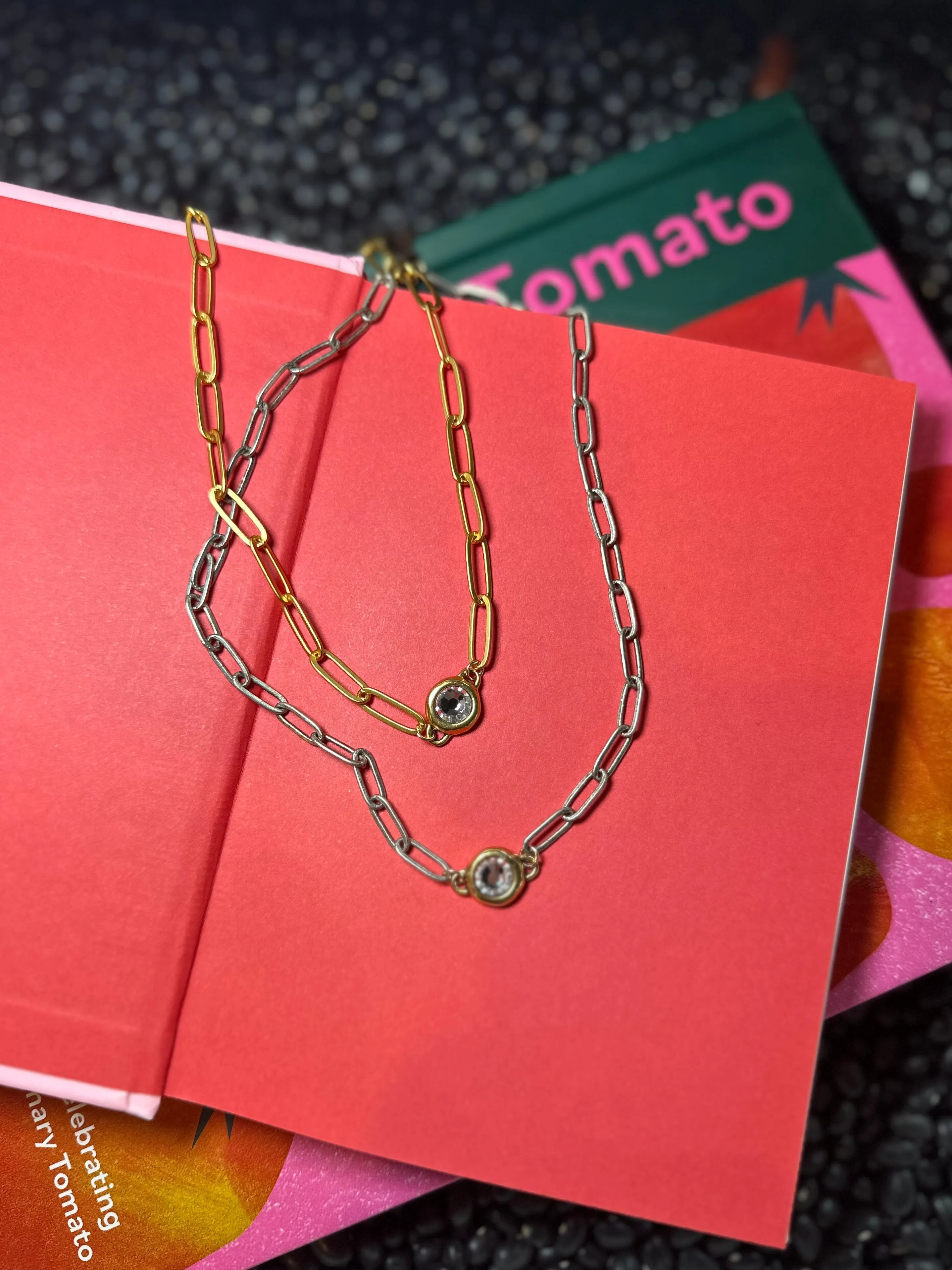 Dainty Crystal Link Necklaces