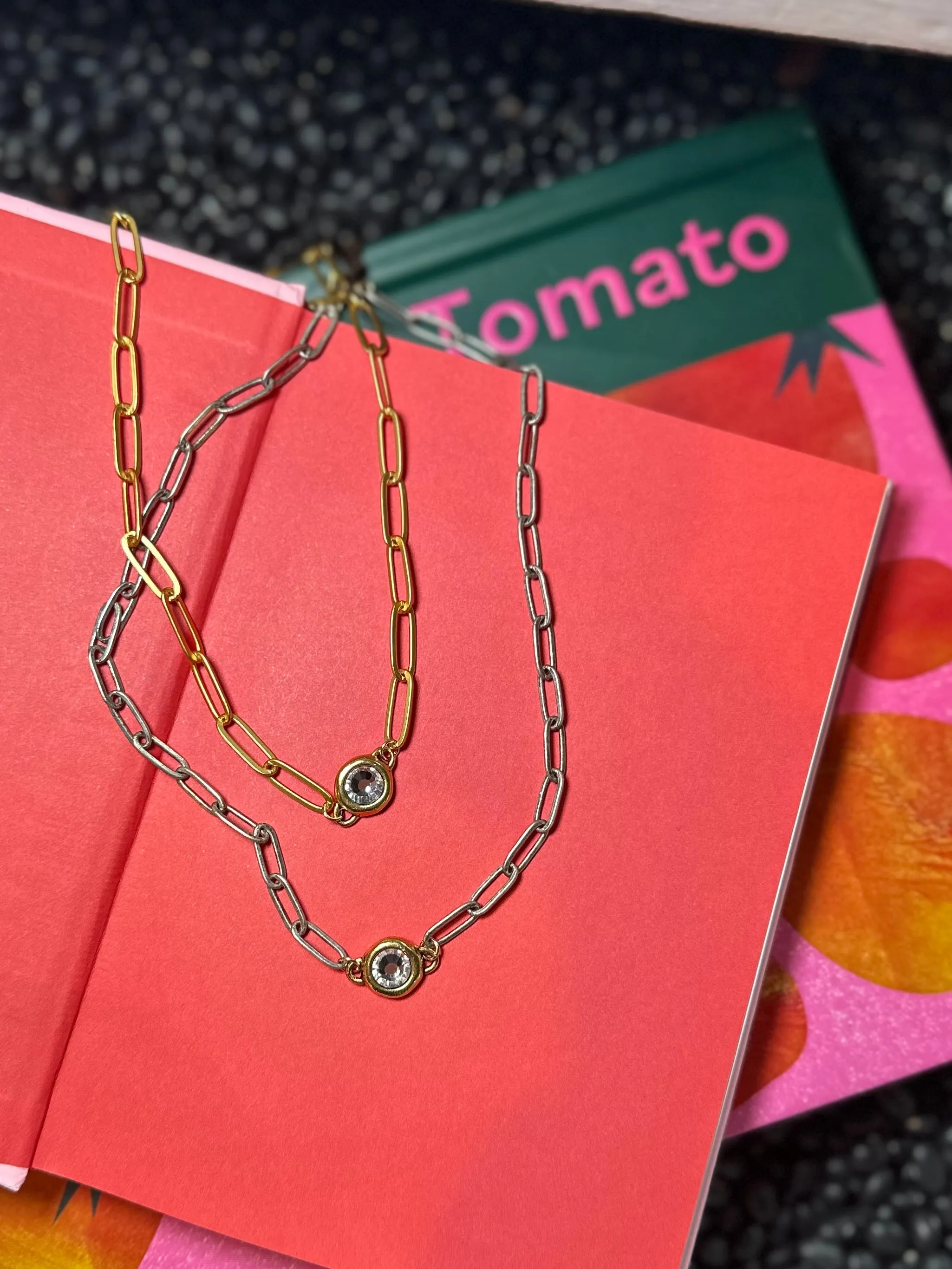 Dainty Crystal Link Necklaces
