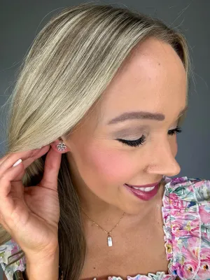 Daisy Stud Earrings - Silver