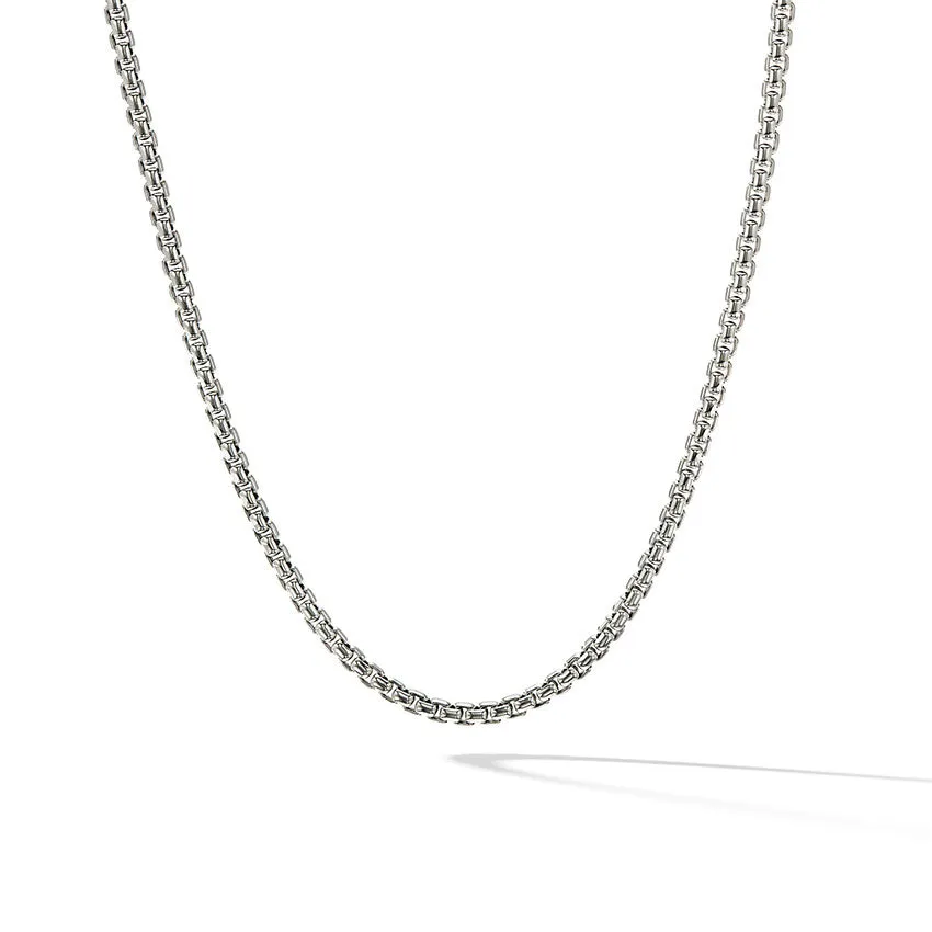 David Yurman Medium Box Chain Necklace with an Accent of 14ct Gold
