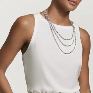 David Yurman Medium Box Chain Necklace with an Accent of 14ct Gold