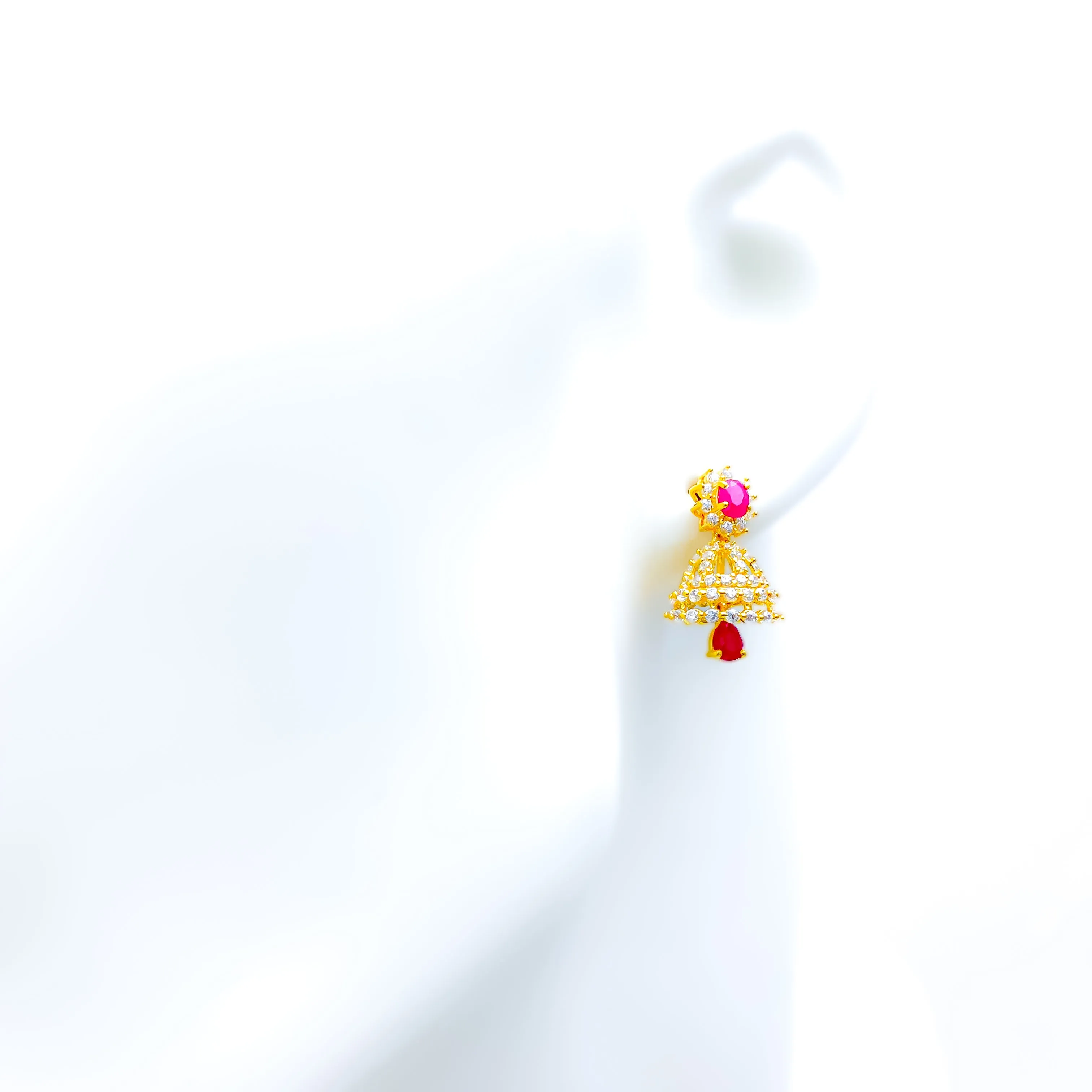 Dazzling Decorative 22k Gold Jhumki Earrings