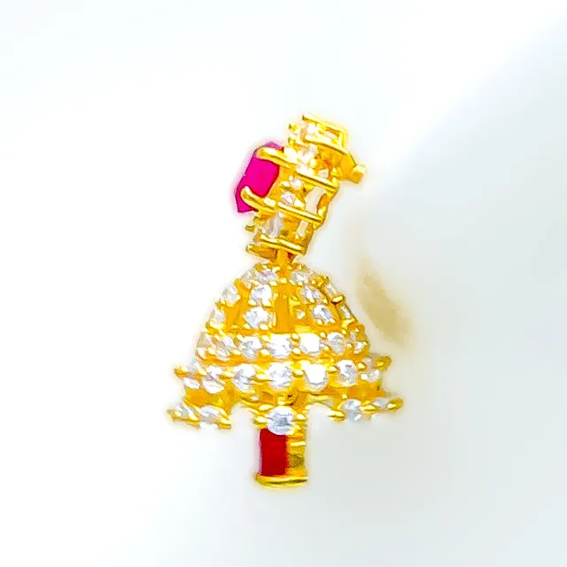 Dazzling Decorative 22k Gold Jhumki Earrings