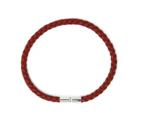 Deep Red Braided Bracelet