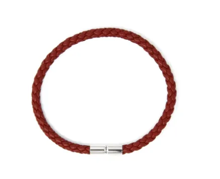 Deep Red Braided Bracelet