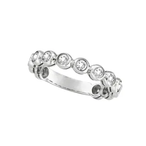 DIAMOND BEZEL RING BAND 14K GOLD (0.59 CTW)