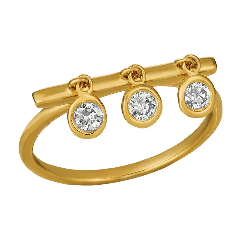 DIAMOND BEZEL SET RING 14K GOLD (0.25 CTW) 5