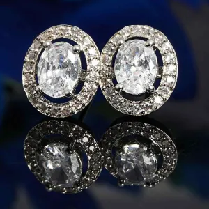 Diamond Center Rhinestone Studs
