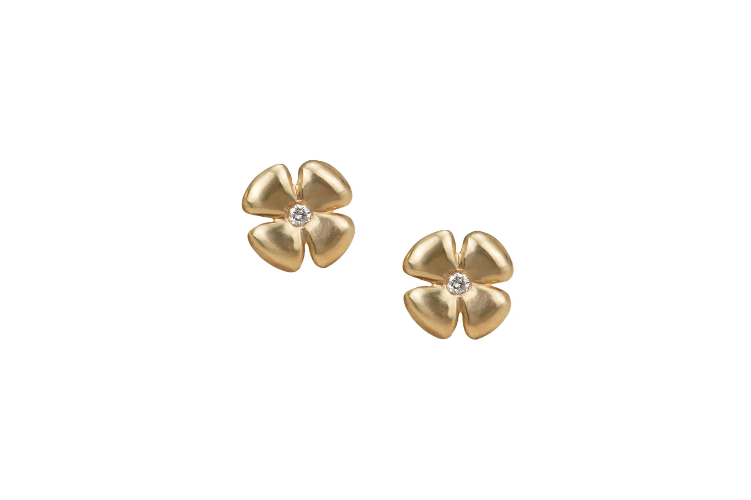 Diamond Flower Studs- SMALL