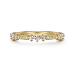 Diamond Stackable Band in 14K Yellow Gold