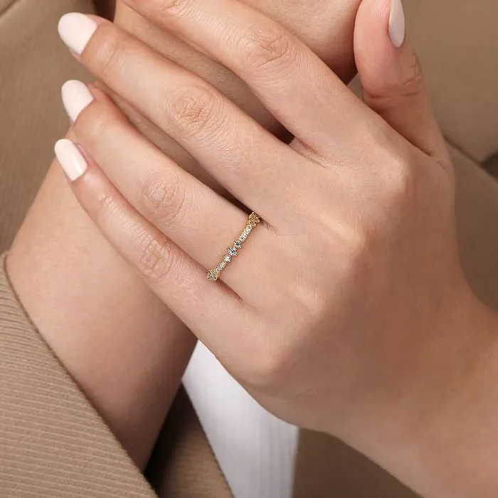 Diamond Stackable Band in 14K Yellow Gold
