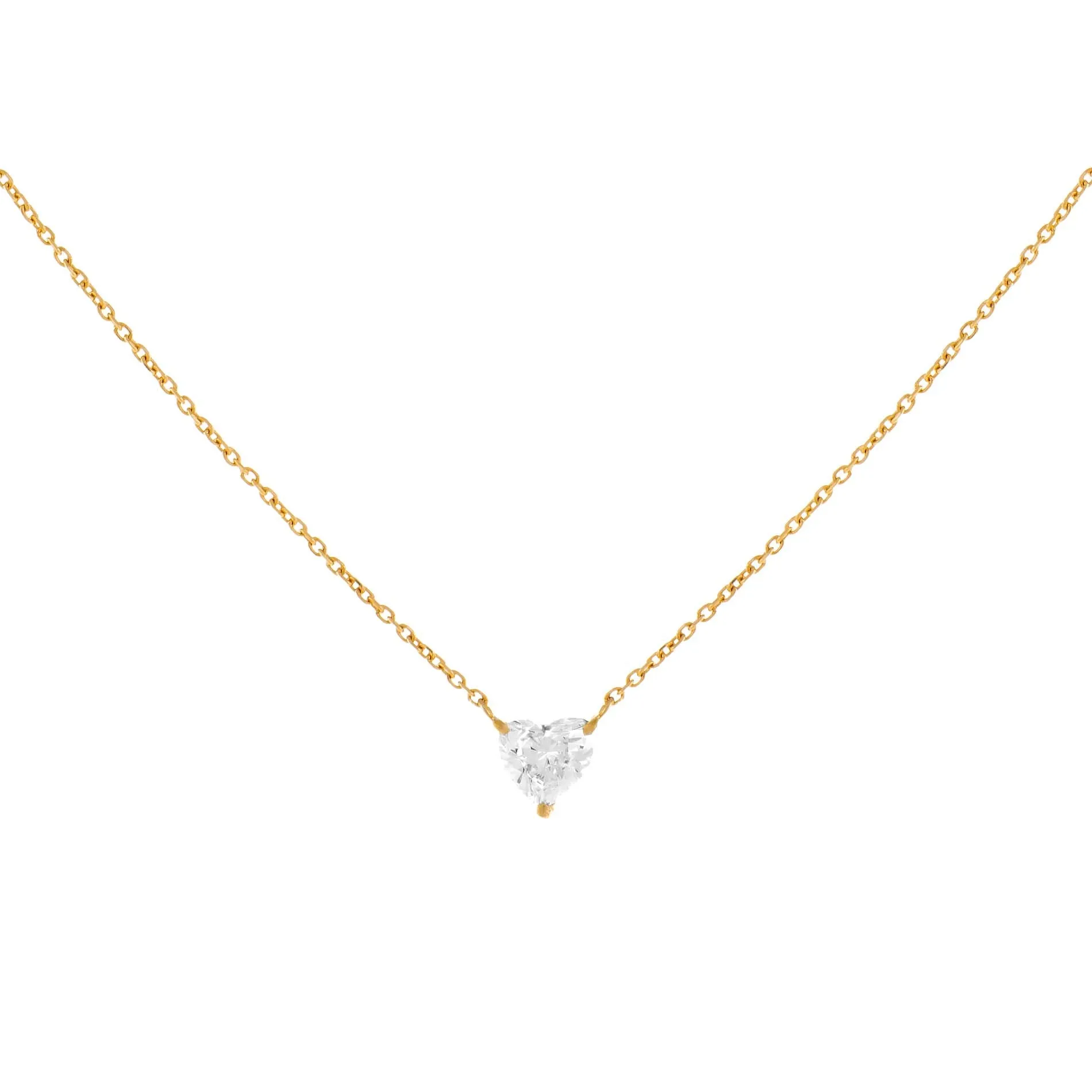 Diamond Tiny Heart Necklace 14K