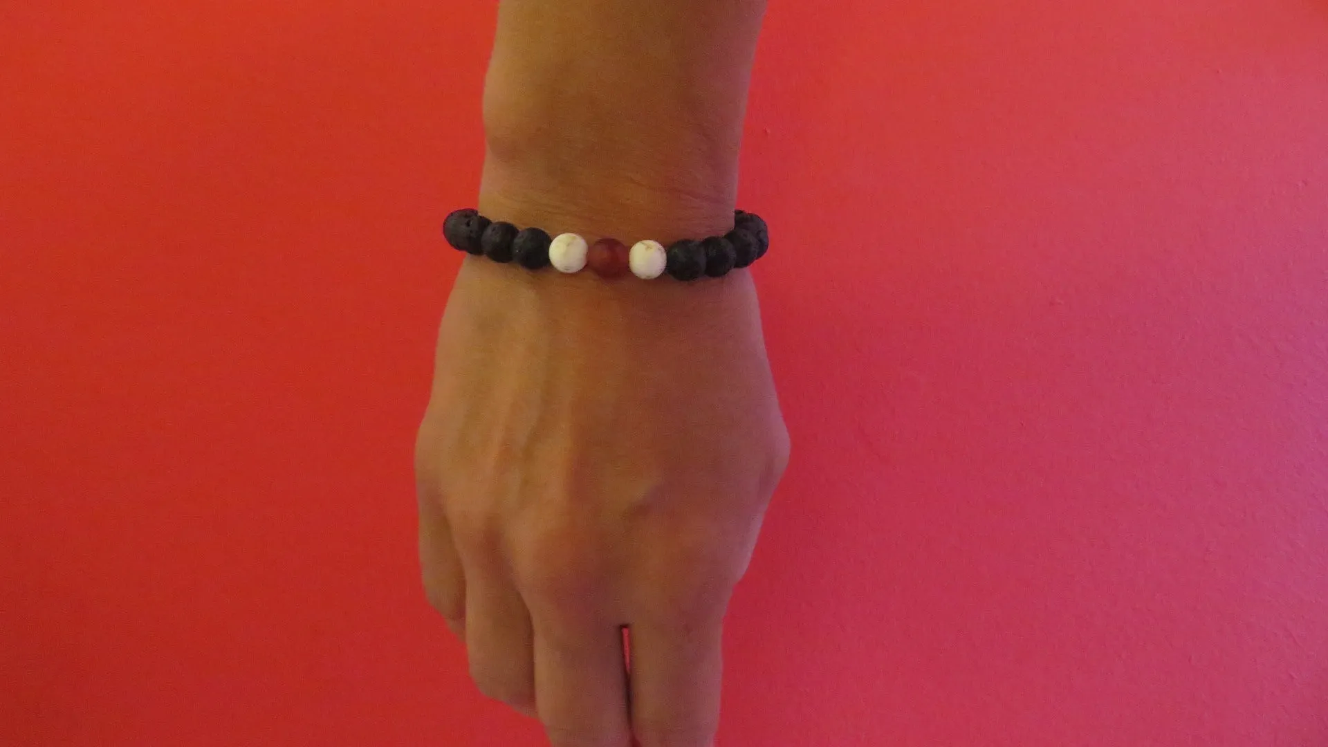 Diffuser Bracelet with Red Bead