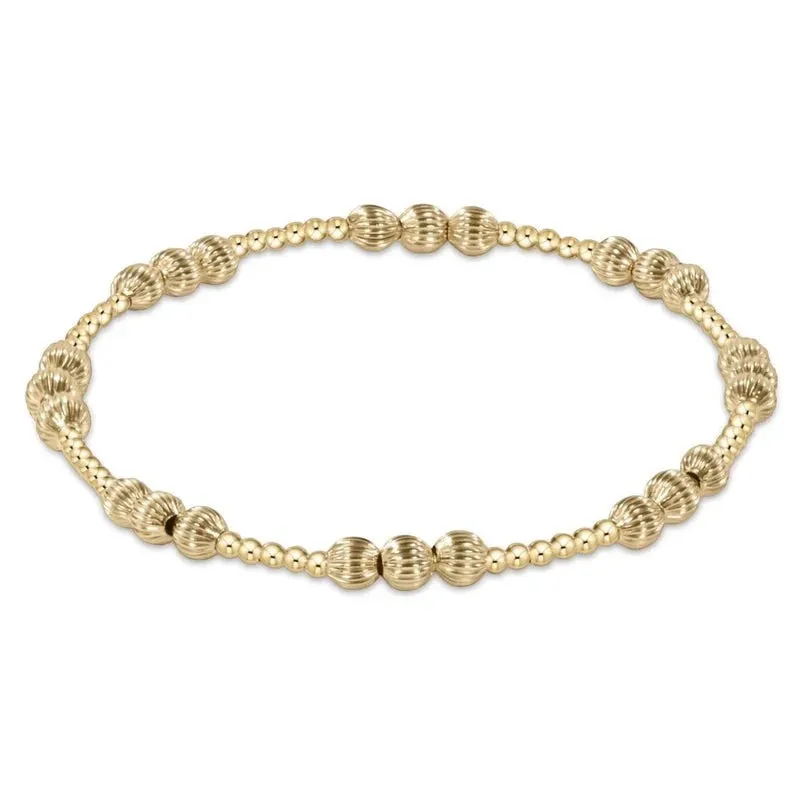 Dignity Joy Pattern 4MM Gold Bracelet