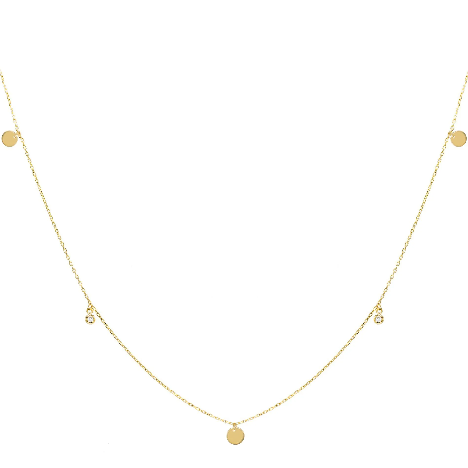 Disc Bezel Choker 14K