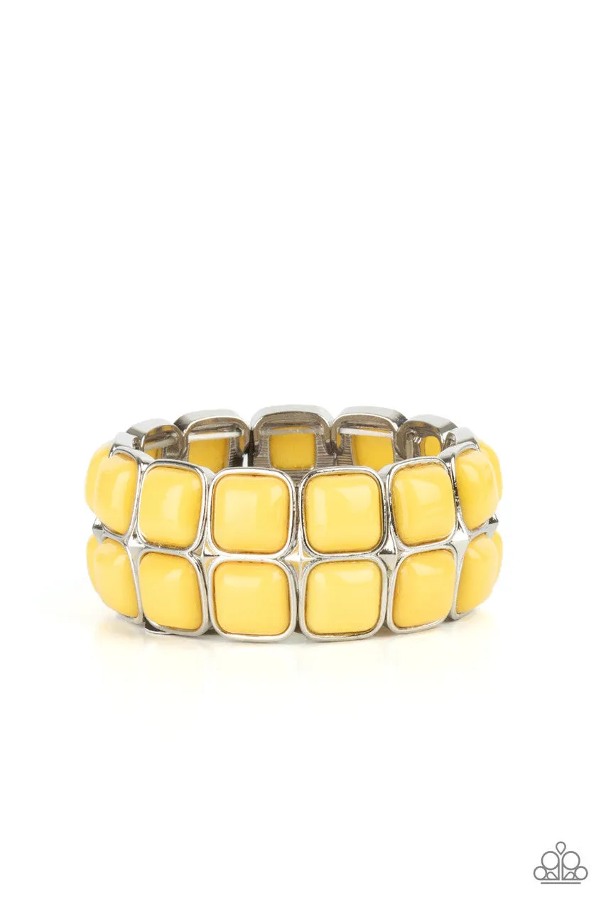 Double the DIVA-ttude Yellow Paparazzi Bracelet