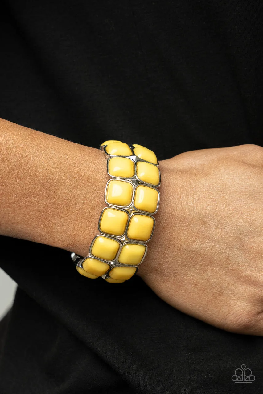 Double the DIVA-ttude Yellow Paparazzi Bracelet