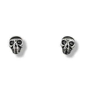 Earrings Skull Sterling Silver Stud