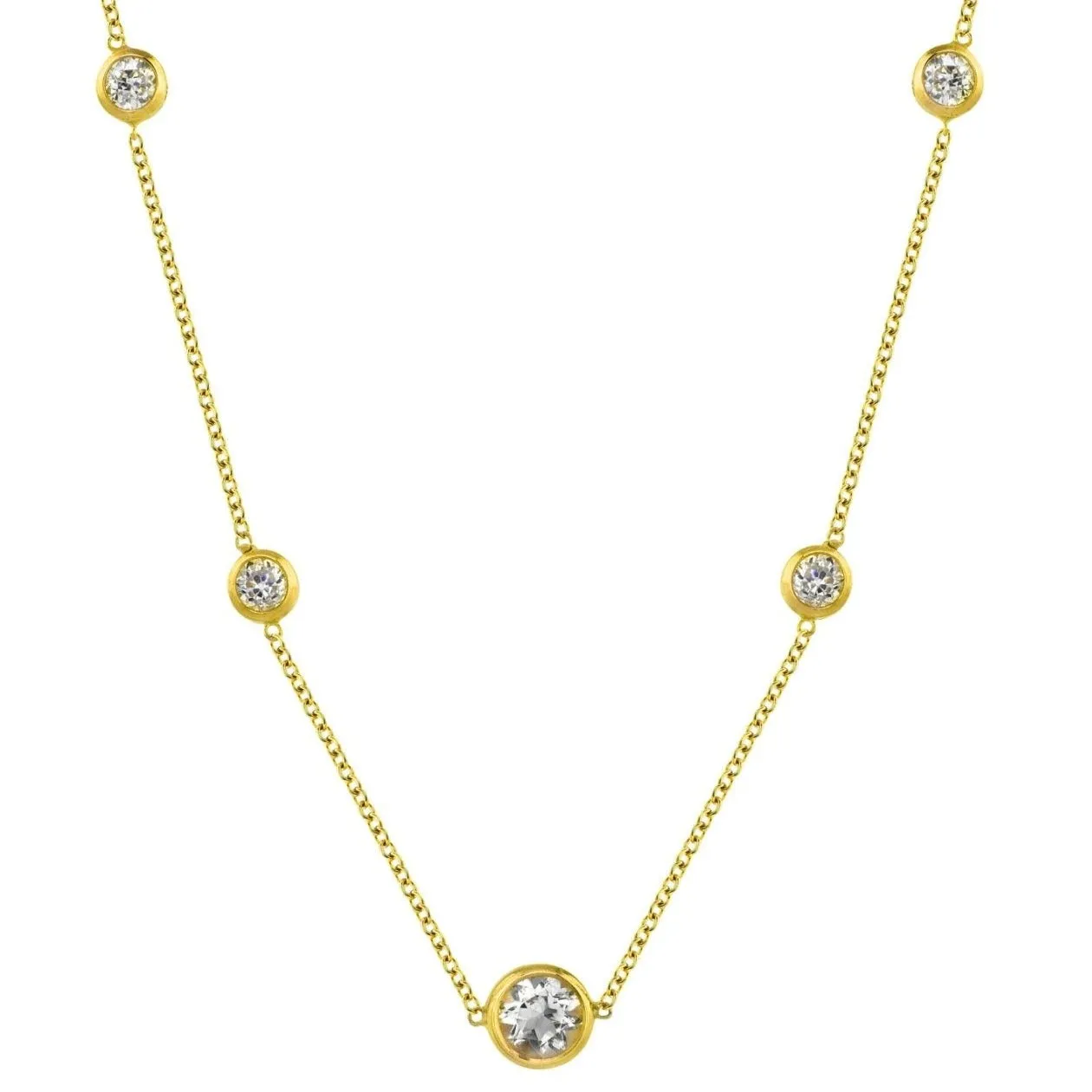 Elegance White Sapphire Necklace