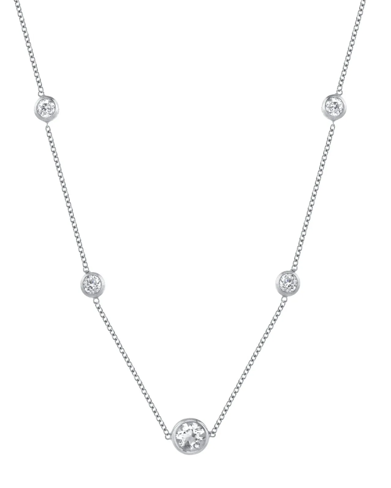 Elegance White Sapphire Necklace