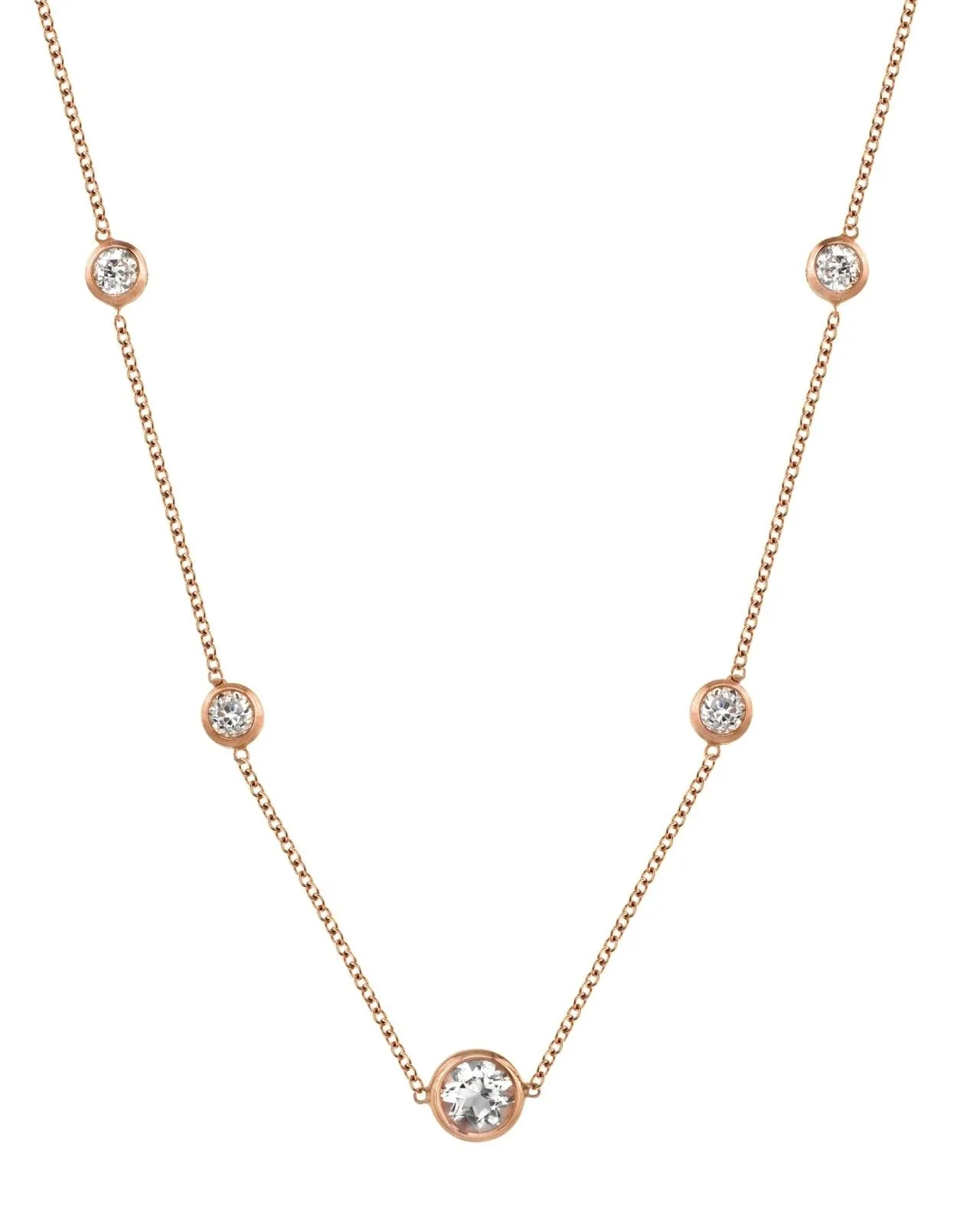 Elegance White Sapphire Necklace