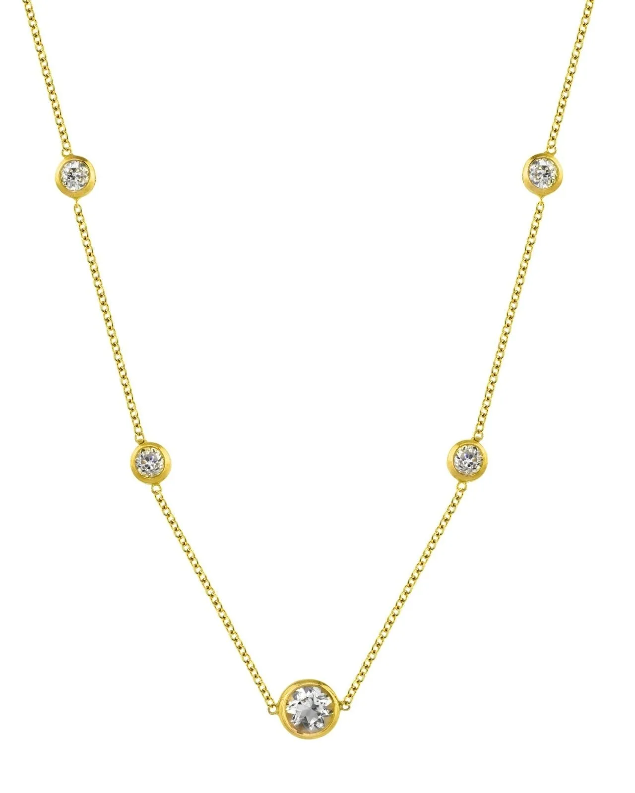 Elegance White Sapphire Necklace